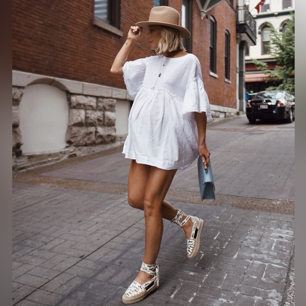 SOLD Free People summer nights white tunic dress Maternity